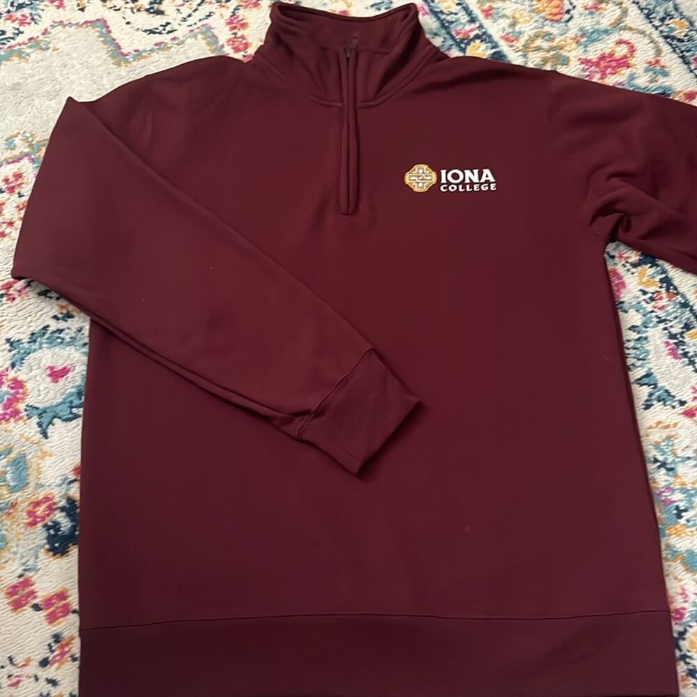 Iona College Zip Up Sweatshirt Size Medium